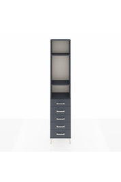 Arges Dolap 3 Raflı 5 Çekmeceli 44x30x221 Antrasit-Antrasit