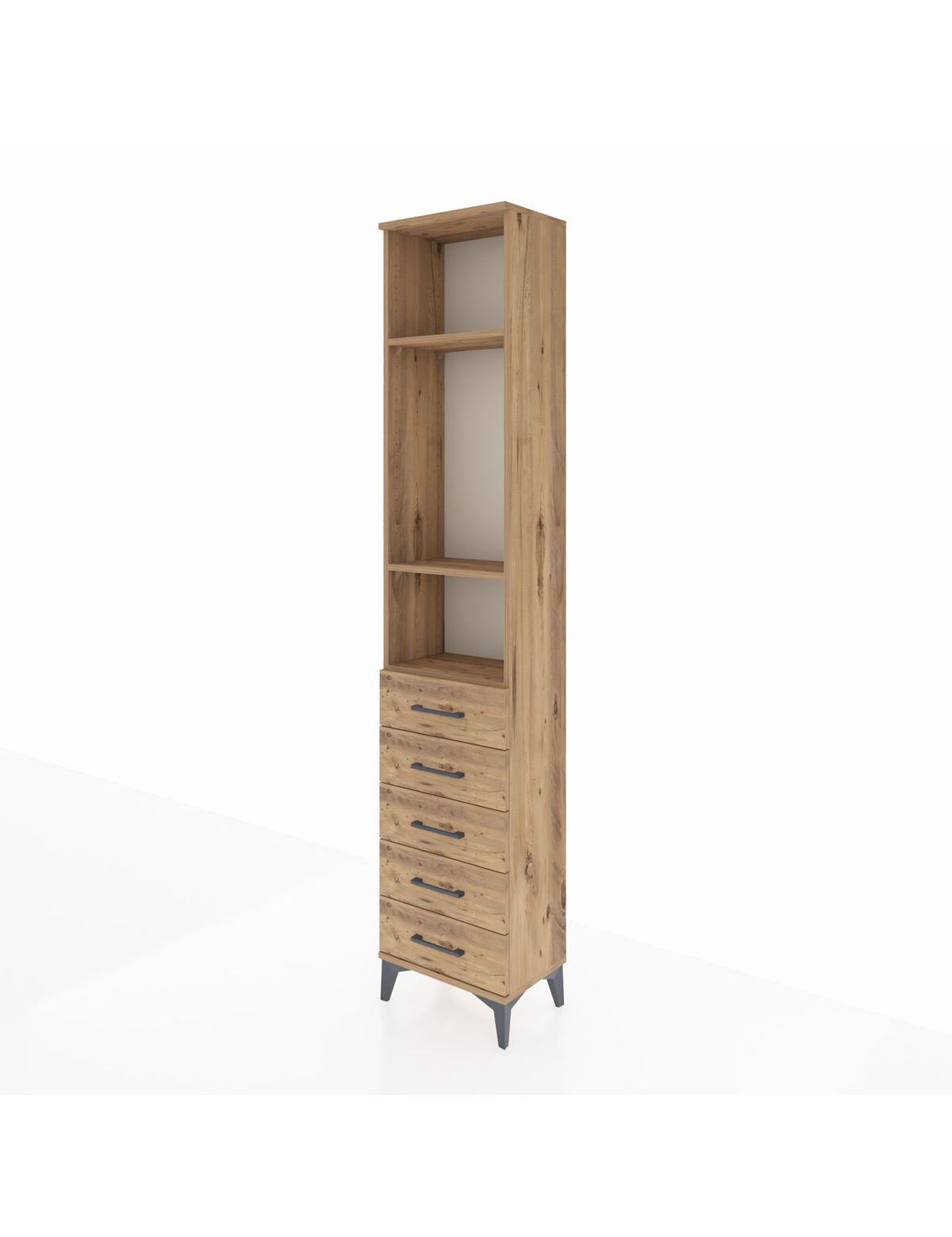 Arges Dolap 3 Raflı 5 Çekmeceli 44x30x221 - S28M051V9A