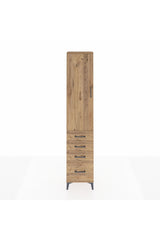 Arges Dolap 2 Raflı 4 Çekmeceli Tek Askılı 44x30x221