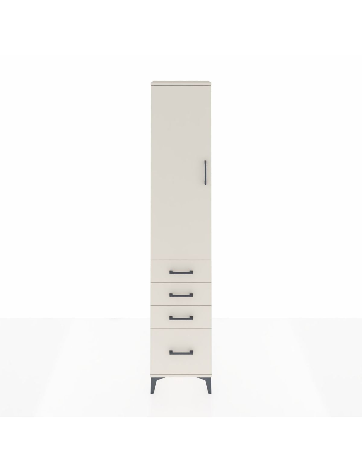 Arges Dolap 3 Raflı 4 Çekmeceli Tek Kapaklı 44x30x221 Aytaşı-Aytaşı