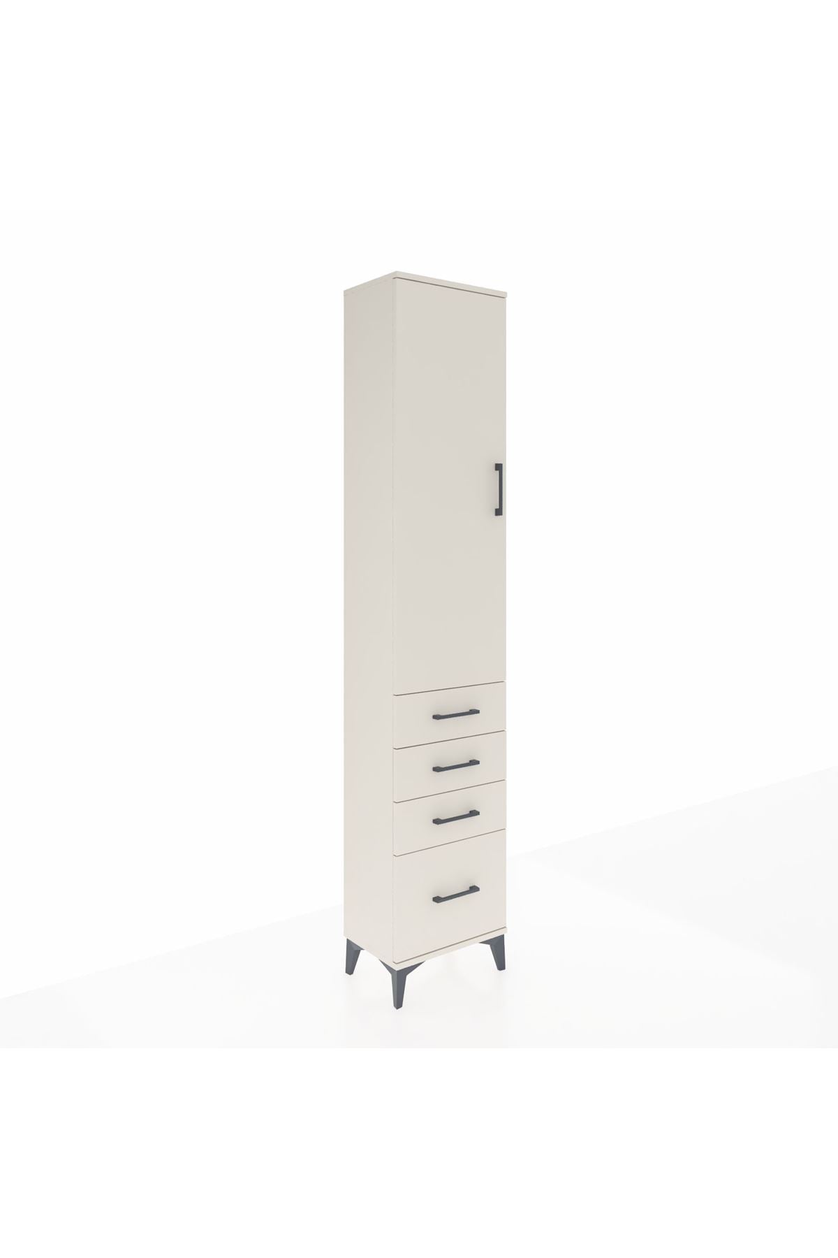 Arges Dolap 3 Raflı 4 Çekmeceli Tek Kapaklı 44x30x221 Aytaşı-Aytaşı