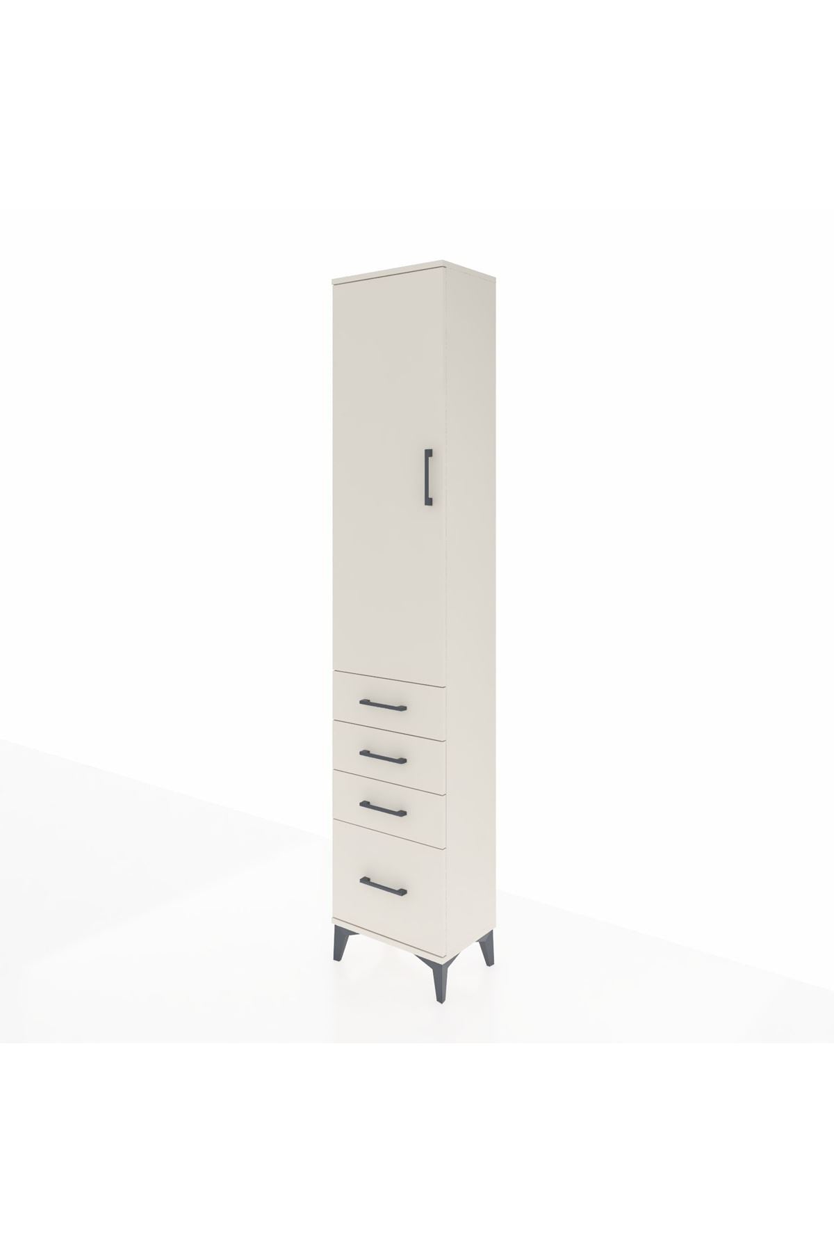 Arges Dolap 3 Raflı 4 Çekmeceli Tek Kapaklı 44x30x221 Aytaşı-Aytaşı