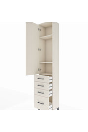 Arges Dolap 3 Raflı 4 Çekmeceli Tek Kapaklı 44x30x221 Aytaşı-Aytaşı