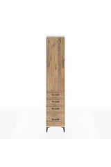 Arges Dolap 3 Raflı 4 Çekmeceli Tek Kapaklı 44x30x221