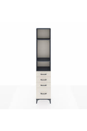 Arges Dolap 3 Raflı 4 Çekmeceli 44x30x221 Antrasit-Aytaşı