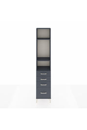 Arges Dolap 3 Raflı 4 Çekmeceli 44x30x221 Antrasit-Antrasit