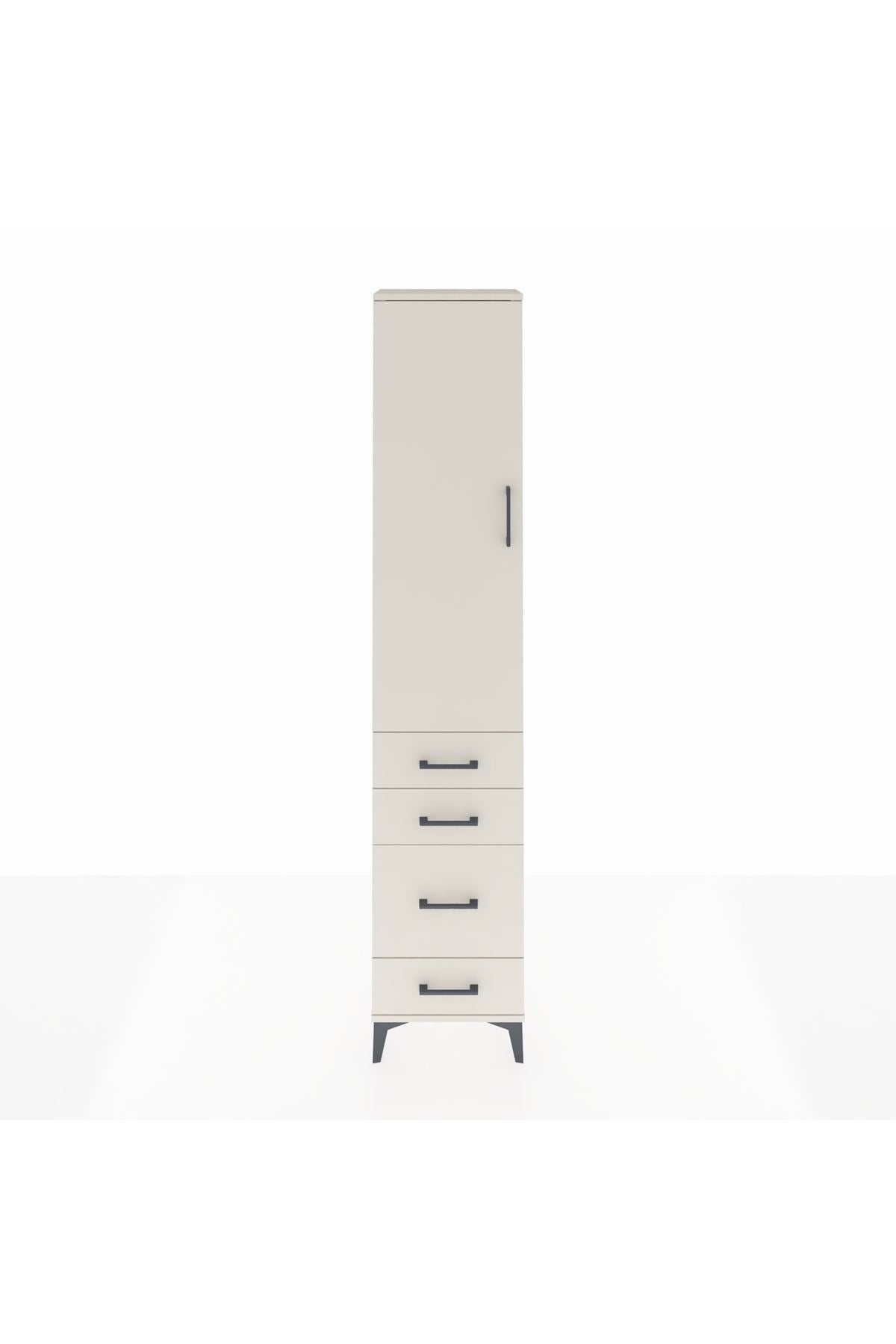 Arges Dolap 2 Raflı 4 Çekmeceli Tek Askılı 44x30x221 Aytaşı-Aytaşı