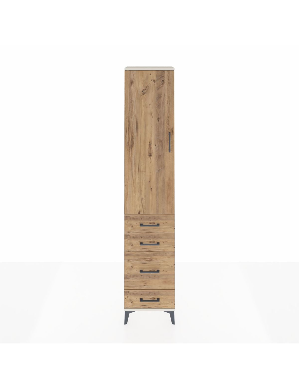 Arges Dolap 2 Raflı 4 Çekmeceli Tek Askılı 44x30x221 Aytaşı-Çam