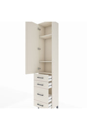 Arges Dolap 3 Raflı 4 Çekmeceli Tek Kapaklı 44x30x221 Aytaşı-Aytaşı