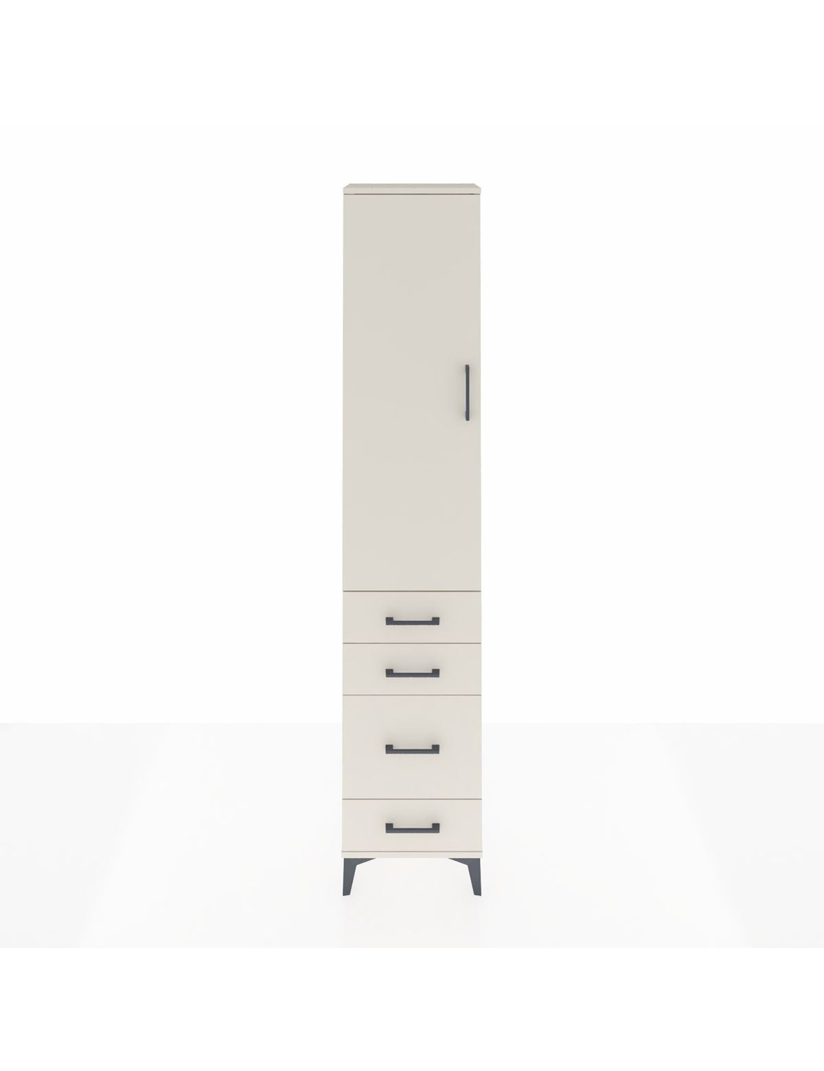 Arges Dolap 3 Raflı 4 Çekmeceli Tek Kapaklı 44x30x221 Aytaşı-Aytaşı