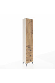 Arges Dolap 3 Raflı 4 Çekmeceli Tek Kapaklı 44x30x221 Aytaşı-Çam