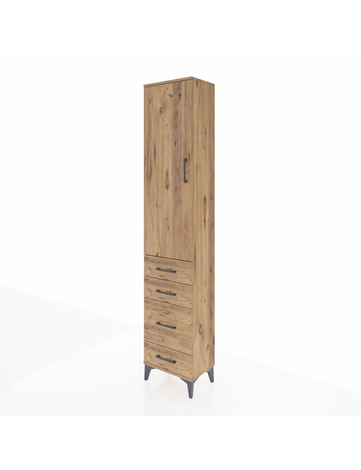 Arges Dolap 3 Raflı 4 Çekmeceli Tek Kapaklı 44x30x221 - S28M056V9A