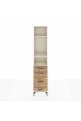 Arges Dolap 3 Raflı 4 Çekmeceli 44x30x221