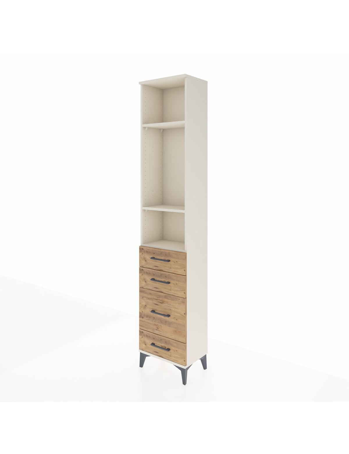Arges Dolap 3 Raflı 4 Çekmeceli 44x30x221 - S28M057V3A