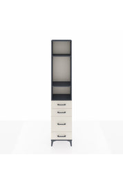 Arges Dolap 3 Raflı 4 Çekmeceli 44x30x221 Antrasit-Aytaşı