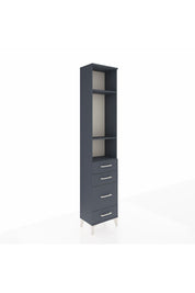 Arges Dolap 3 Raflı 4 Çekmeceli 44x30x221 Antrasit-Antrasit