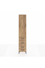 Arges Dolap 2 Raflı 4 Çekmeceli Tek Askılı 44x30x221 Çam-Çam