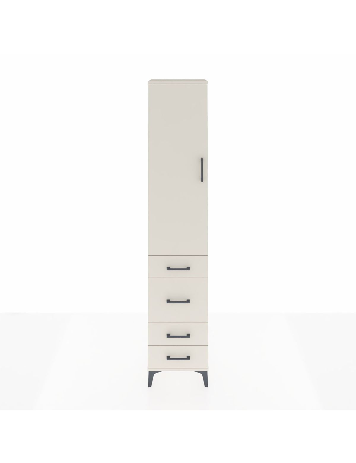 Arges Dolap 3 Raflı 4 Çekmeceli Tek Kapaklı 44x30x221 Aytaşı-Aytaşı