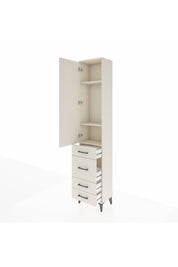 Arges Dolap 3 Raflı 4 Çekmeceli Tek Kapaklı 44x30x221 Aytaşı-Aytaşı