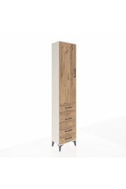 Arges Dolap 3 Raflı 4 Çekmeceli Tek Kapaklı 44x30x221 Aytaşı-Çam