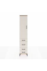 Arges Dolap 3 Raflı 4 Çekmeceli Tek Kapaklı 44x30x221
