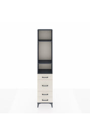 Arges Dolap 3 Raflı 4 Çekmeceli 44x30x221 Antrasit-Aytaşı