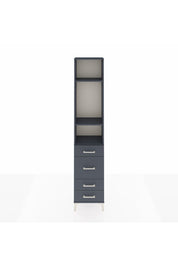 Arges Dolap 3 Raflı 4 Çekmeceli 44x30x221 Antrasit-Antrasit