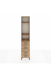 Arges Dolap 3 Raflı 4 Çekmeceli 44x30x221 Çam-Çam