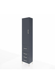 Arges Dolap 2 Raflı 4 Çekmeceli Tek Askılı 44x30x221 Antrasit-Antrasit