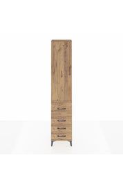 Arges Dolap 2 Raflı 4 Çekmeceli Tek Askılı 44x30x221 Çam-Çam