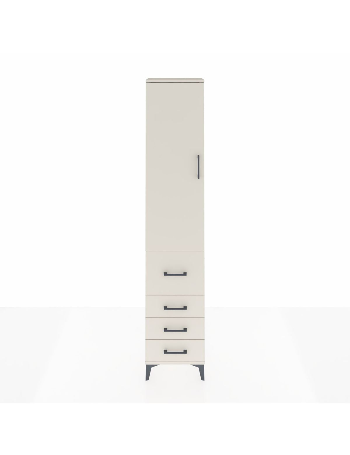 Arges Dolap 3 Raflı 4 Çekmeceli Tek Kapaklı 44x30x221 Aytaşı-Aytaşı