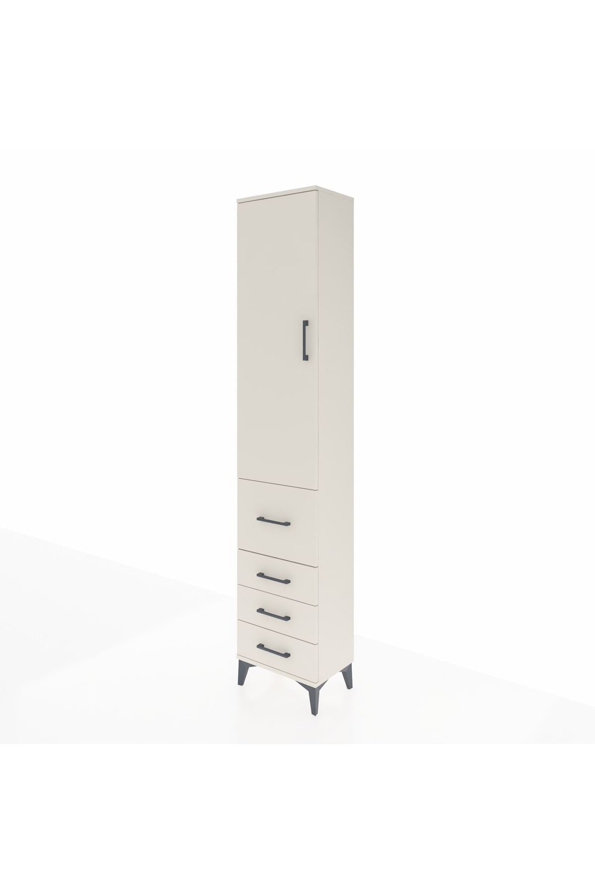 Arges Dolap 3 Raflı 4 Çekmeceli Tek Kapaklı 44x30x221 Aytaşı-Aytaşı