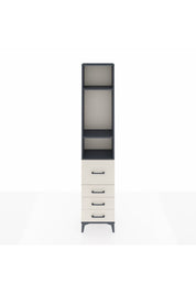 Arges Dolap 3 Raflı 4 Çekmeceli 44x30x221 Antrasit-Aytaşı