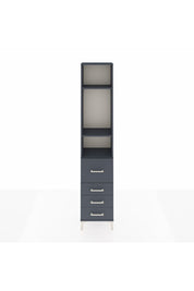 Arges Dolap 3 Raflı 4 Çekmeceli 44x30x221 Antrasit-Antrasit