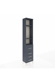 Arges Dolap 3 Raflı 4 Çekmeceli 44x30x221 Antrasit-Antrasit