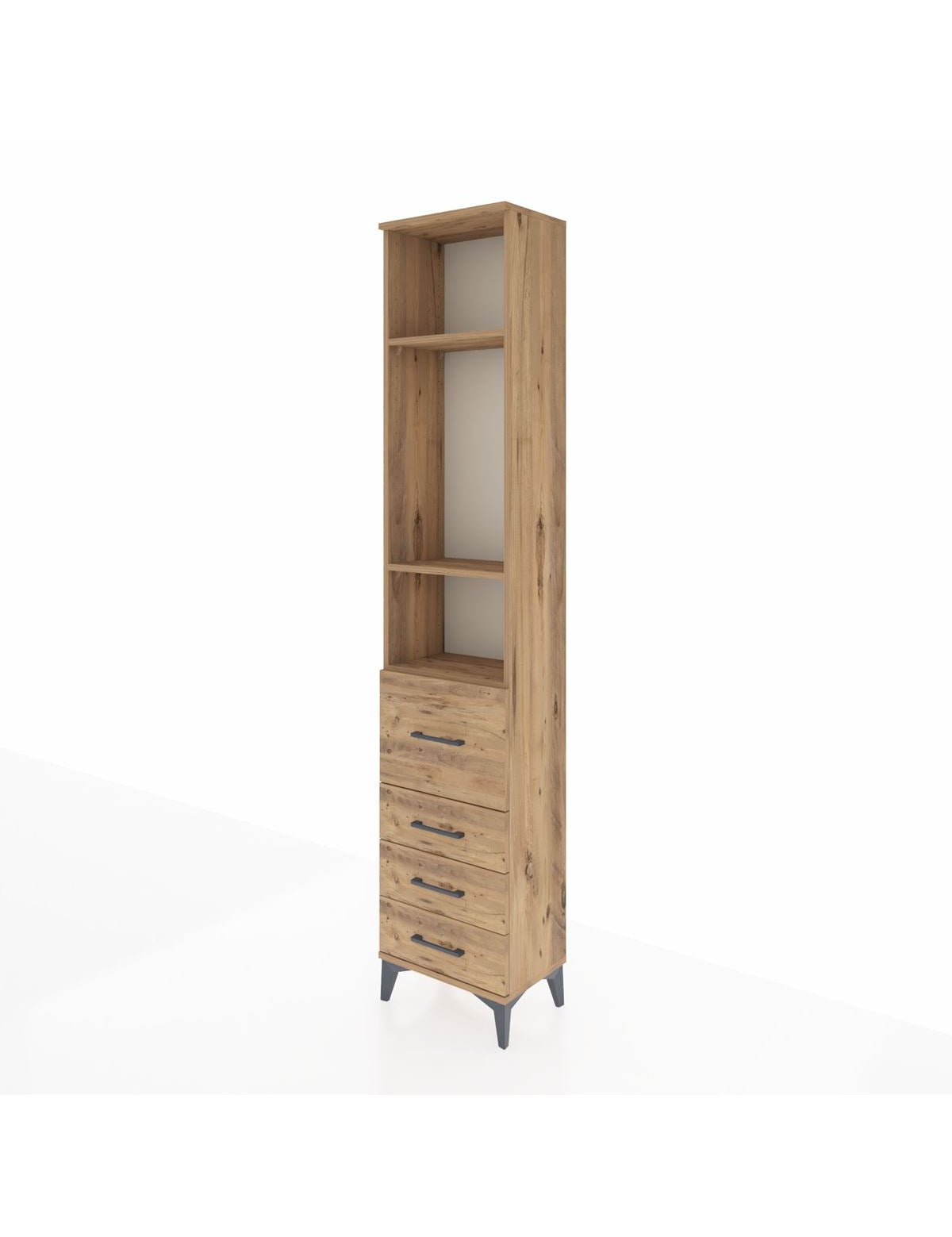 Arges Dolap 3 Raflı 4 Çekmeceli 44x30x221 - S28M063V9A