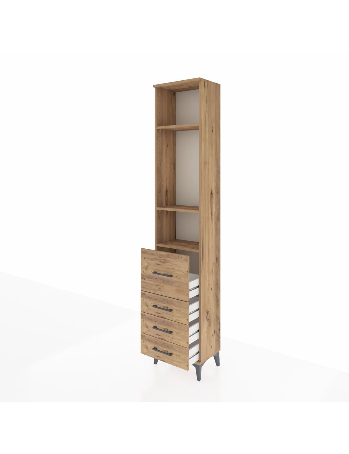 Arges Dolap 3 Raflı 4 Çekmeceli 44x30x221 - S28M063V9A