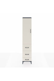 Arges Dolap 2 Raflı 3 Çekmeceli Tek Askılı 44x30x221 Antrasit-Aytaşı