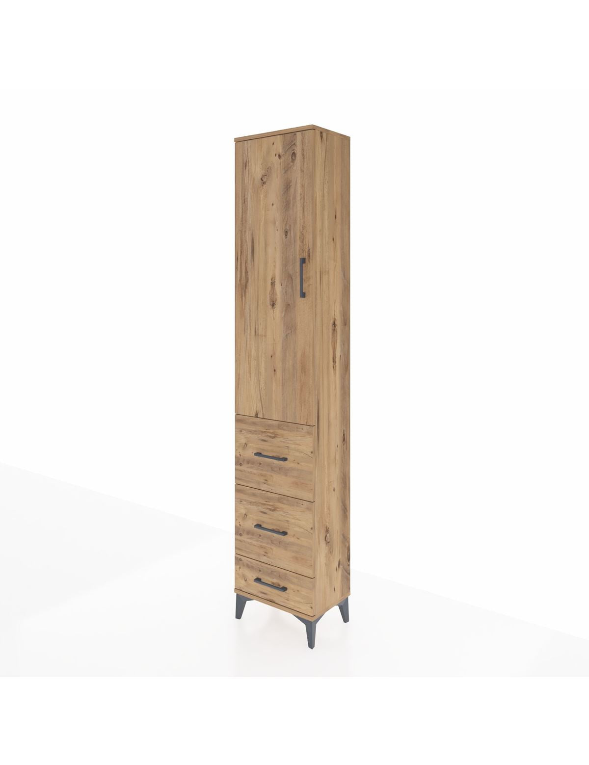 Arges Dolap 2 Raflı 3 Çekmeceli Tek Askılı 44x30x221 - S28M064V9A