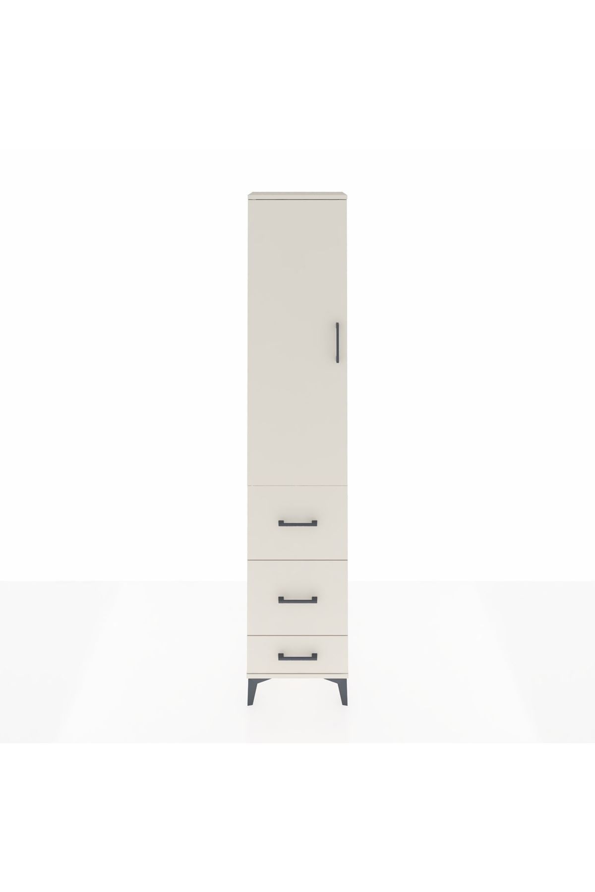 Arges Dolap 3 Raflı 3 Çekmeceli Tek Kapaklı 44x30x221 Aytaşı-Aytaşı