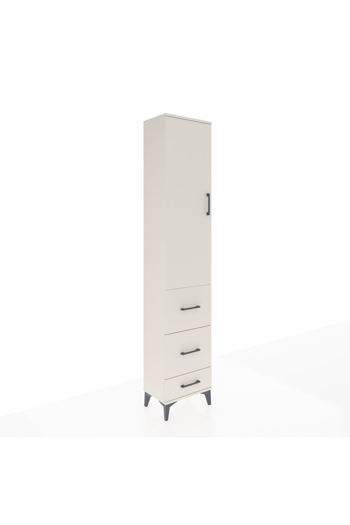 Arges Dolap 3 Raflı 3 Çekmeceli Tek Kapaklı 44x30x221 Aytaşı-Aytaşı