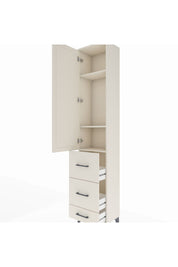 Arges Dolap 3 Raflı 3 Çekmeceli Tek Kapaklı 44x30x221 Aytaşı-Aytaşı