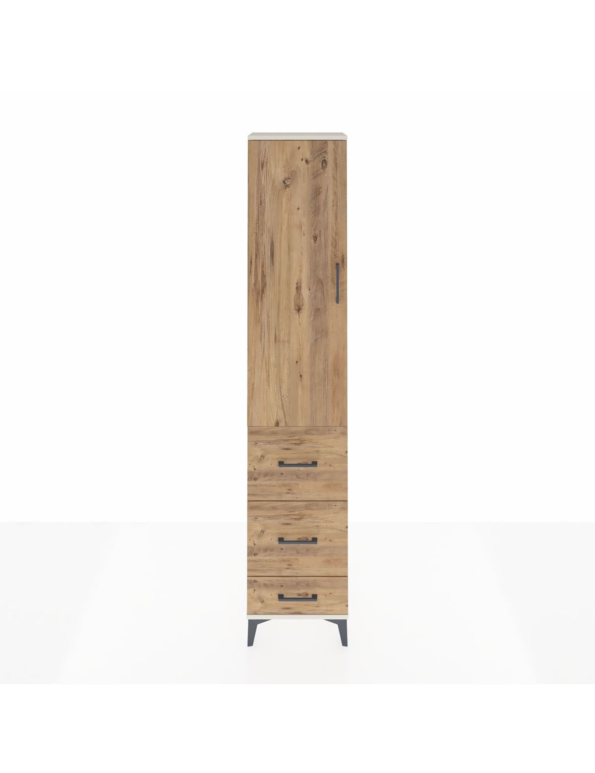 Arges Dolap 3 Raflı 3 Çekmeceli Tek Kapaklı 44x30x221 Aytaşı-Çam