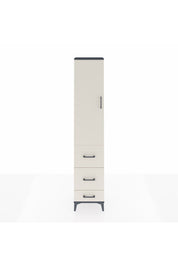 Arges Dolap 3 Raflı 3 Çekmeceli Tek Kapaklı 44x30x221 Antrasit-Aytaşı