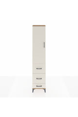 Arges Dolap 3 Raflı 3 Çekmeceli Tek Kapaklı 44x30x221