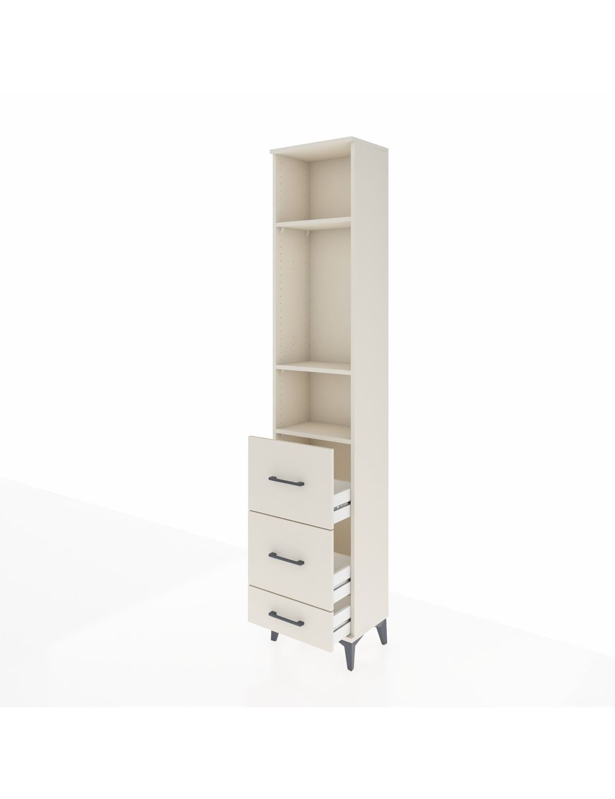 Arges Dolap 3 Raflı 3 Çekmeceli 44x30x221 - S28M066V1A