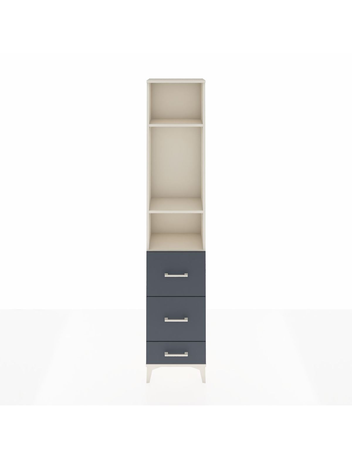 Arges Dolap 3 Raflı 3 Çekmeceli 44x30x221 Aytaşı-Antrasit