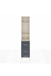 Arges Dolap 3 Raflı 3 Çekmeceli 44x30x221 Aytaşı-Antrasit