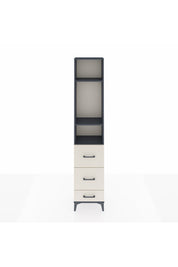 Arges Dolap 3 Raflı 3 Çekmeceli 44x30x221 Antrasit-Aytaşı