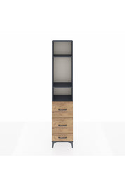 Arges Dolap 3 Raflı 3 Çekmeceli 44x30x221 Antrasit-Çam